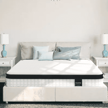 Inofia 10" Queen Mattress, Hybrid Spring and Foam Mattress - Ultimate Comfort and Support for All Sleep Positions