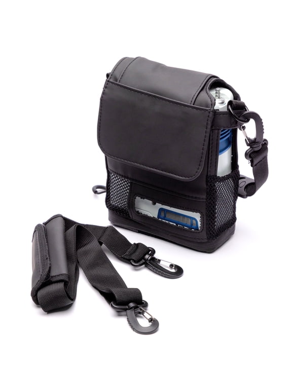 Carry Bag Protective Travel Case with Shoulder Strap & Handle Fits Inogen One G4 & Rove 4 Portable Oxygen Concentrators Black