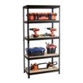thumbnail image 1 of Inolait 5-Tier Adjustable Steel Shelving Unit 27.6"W x 12"D x 59" H, Black, 1 of 6