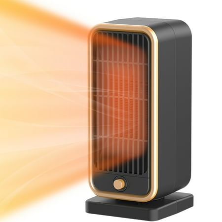 Inolait Small Space Heater Electric Ceramic Space Heater Portable Heaters Fan 500W Black