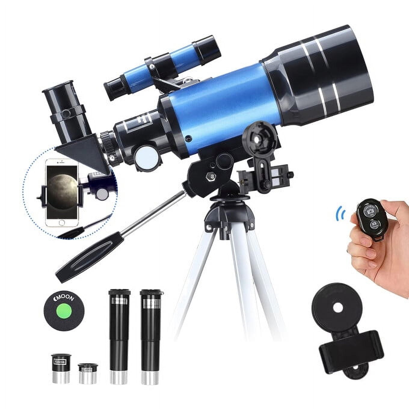 Inolait Telescope for Kids and Beginners 70mm Aperture 300mm Refractor