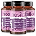 thumbnail image 1 of Inositol Supplement Capsules 2000 mg - 40:1 Myo Inositol D Chiro Inositol Blend for Hormonal Balance, PCOS, Fertility & Menstrual Health with Vitamin D3 & Ashwagandha - 30-Day Supply (3 bottles), 1 of 10