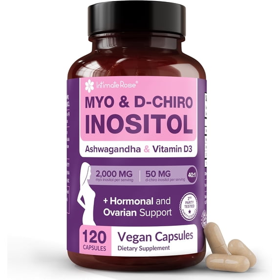 Intimate Rose Inositol Supplement Capsules, 2000mg Myo D-Chiro Blend ...