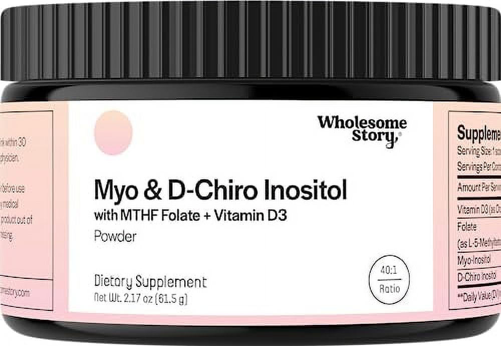 Inositol Supplement Powder with MTHF Folate + Vitamin D3 MyoInositol