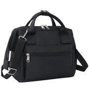 Inosoo Cute Insulated Lunch Bag, Durable and Stylish Crossbody Lunch Box for Woman with Detachable Shoulder Strip, Black