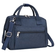Inosoo Cute Insulated Lunch Bag, Durable and Stylish Crossbody Lunch Box for Woman with Detachable Shoulder Strip, Blue