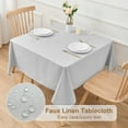 thumbnail image 1 of Inosoo Faux Linen Fabric Square Tablecloth, 52"x52" Stain and Wrinkle Resistant Washable Table Cover, Light Gray, 1 of 12