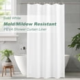Inosoo Solid White PEVA Shower Curtain Liner, 48"x 72" Narrow Heavy