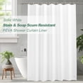 thumbnail image 1 of Inosoo Solid White PEVA Shower Curtain Liner, 72"Wx 84"H Extra Long Heavy Duty Waterproof Shower Liner for Bathroom, 1 of 7