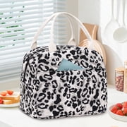 Inosoo Women's Leopard Fashion Water-Resistant Canvas Reusable Lunch Bag