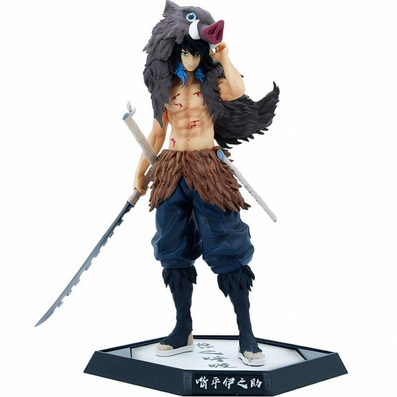 Inosuke Figure Kimetsu No Yaiba Demon Figures Monster Slayer Action Figure Desktop Decoration Gift Anime Fan Collection(32CM/12.7IN)