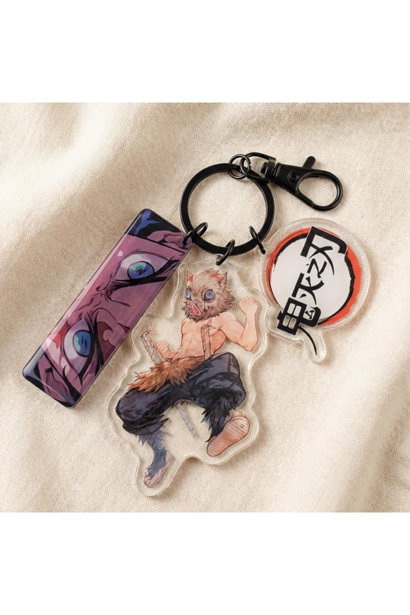 Inosuke Hashibira Acrylic Keychain Set | Demon Slayer Anime Bag Charm (1 keychain)