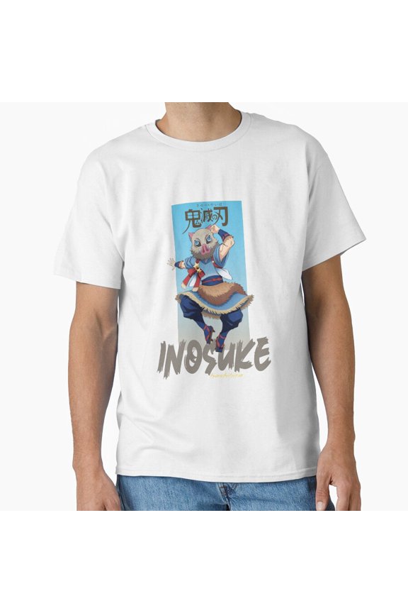 Inosuke Hashibira Unmasked Handsome Boy Graphic T-Shirt