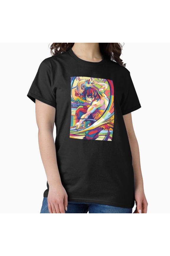Inosuke Hashibira WPAP Pop Art Wild Mountain Boy Version B Apparel T-Shirt