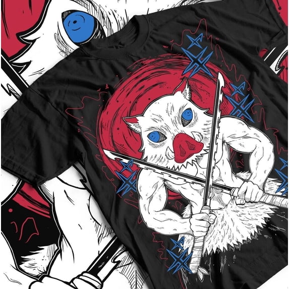 Inosuke T-Shirt Demon Slayer Kimetsu No Yaiba Anime Manga Gift Shirt All Size