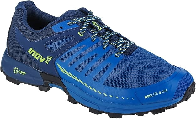 Inov-8 Men's Roclite G 275 V2 Sneaker (Blue/Navy/Lime, 7)