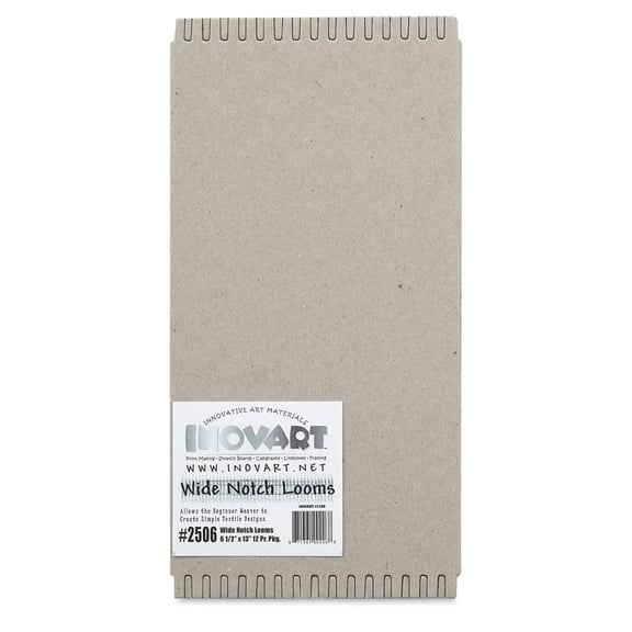 Wide Notch Chipboard Weaving Loom - 6-1/2" x 13", Pkg of 12