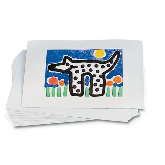 Inovart 6-Ply Medium-Weight Pre-Cut Mat Board Frame, 6 X 6 in, White, Pack of 12