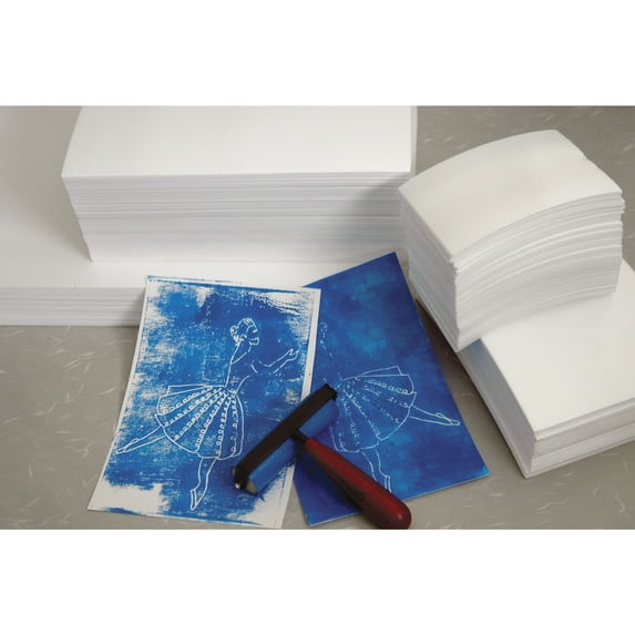 Inovart 411112 Sax Non-Toxic Printing Plate Classroom Pack, Assorted Size, Foam, White - Pack of 304