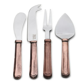 Marble & Copper Cheese Knife Set. designer serveware online. - Ink