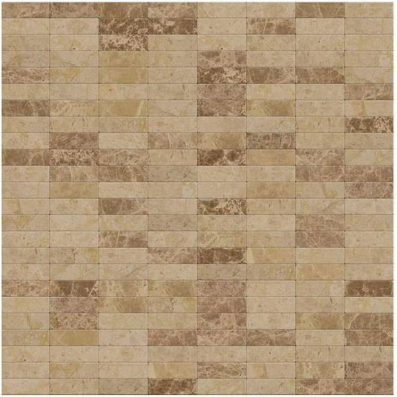 Inoxia SpeedTiles USIS215-1-BOITE12 11.42 x 11.57 in. 5 mm Lynx Mixed Stone Self-Adhesive Wall Mosaic Tile, Brown