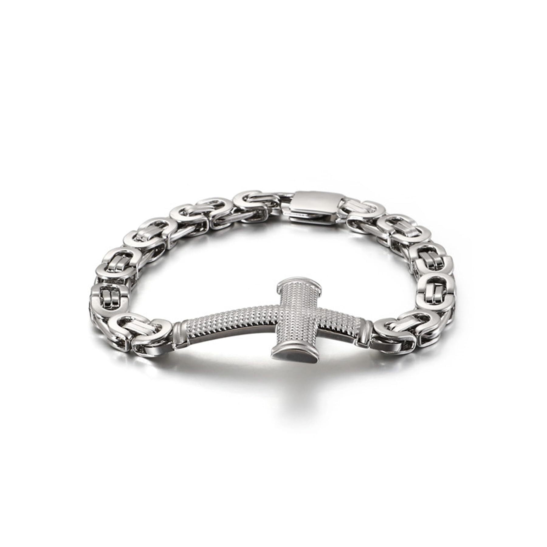 NanMuc Inspirational Bible Verse Bracelet - Engraved Stainless Steel With Silicone Band, Adjustable Religious Gift