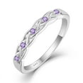 thumbnail image 1 of Inpasne Infinity Celtic Knot Ring 925 Sterling Silver Amethyst Twisted Knot Ring February Birthstone Statement Rings for Women Size 8, 1 of 6