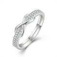 thumbnail image 1 of Inpasne Infinity Promise Rings for Her 925 Sterling Silver Cubic Zirconia Wedding Engagement Eternity Ring Size 5, 1 of 6