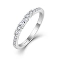 thumbnail image 1 of Inpasne Stackable Eternity Ring for Women 925 Sterling Silver Baguette Cut Ring April Birthstone Jewelry Gifts for Her Size 5, 1 of 6
