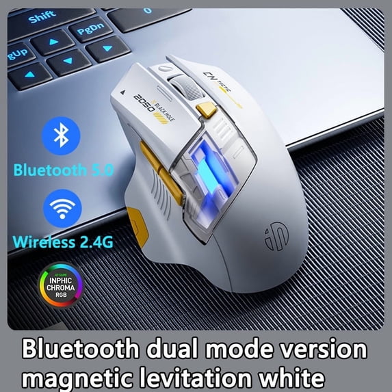 Inphic A9 Explorer Wireless Gaming Mouse 500mA Battery Level Display Rechargeable Silent Bluetooth Office Mouse For PC Laptop