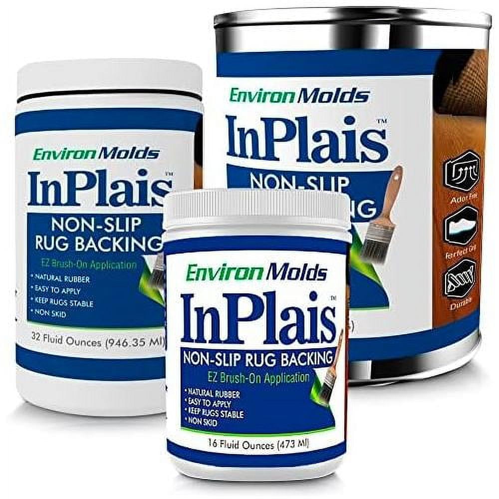 Inplais NonSlip Area Rug Backing 1Gallon (3.7854 Liters) Fabric & Floor Safe Latex Layer