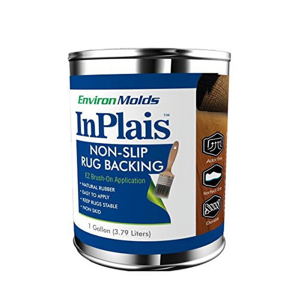 Inplais NonSlip Area Rug Backing 1Gallon (3.7854 Liters) Fabric & Floor Safe Latex Layer