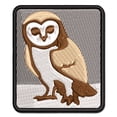 thumbnail image 1 of Inquisitive Barn Owl Applique Multi-Color Embroidered Iron-On Patch - 2.5 Inch Small, 1 of 5
