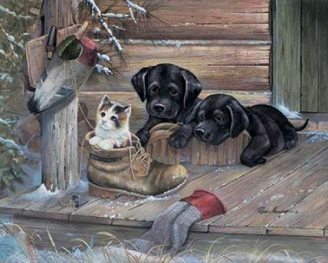 Inquisitive Friends Canvas Art - Ruane Manning (24 x 30)