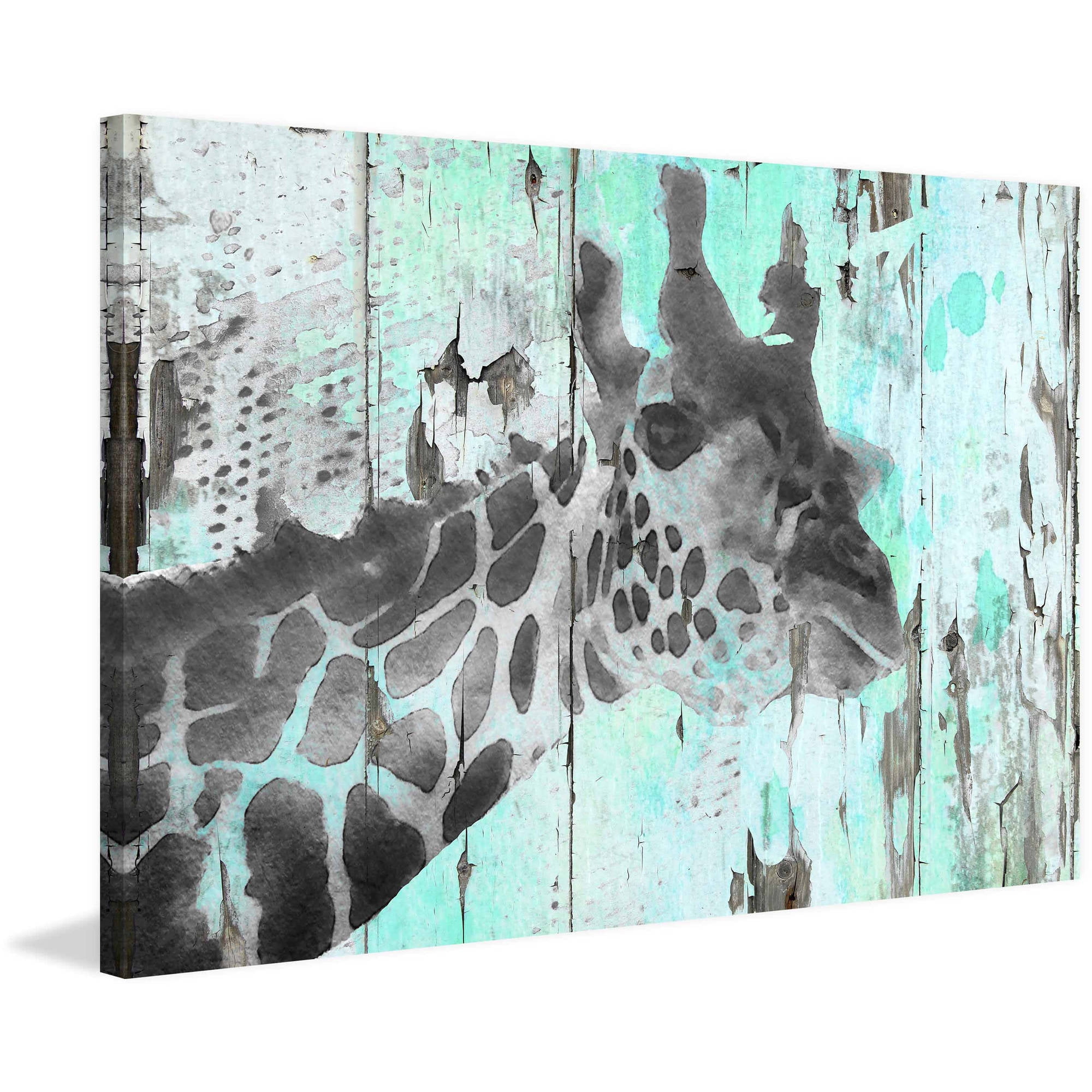 Inquisitive Giraffe Painting Print on Wrapped Canvas