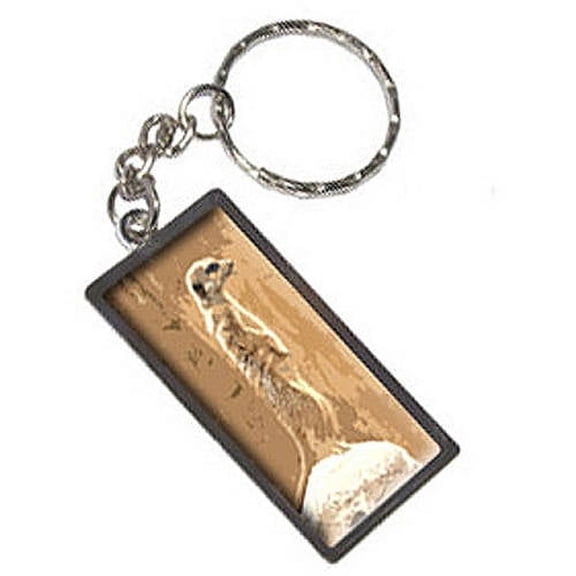 Inquisitive Meerkat Keychain Key Chain Ring