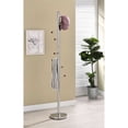 thumbnail image 1 of Room Designs Coat Rack Chrome / Walnut Transitional Round base; Rod top, 1 of 4