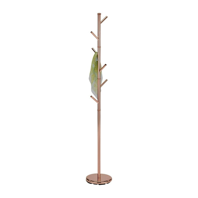 Inroom Furniture Designs Coat Rack Rose Gold 71 x 11 x 11 in