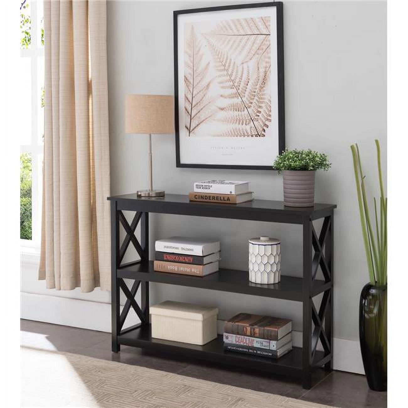 Inroom Furniture Designs Console Table - Black, 30 X 42 X 12 In ...