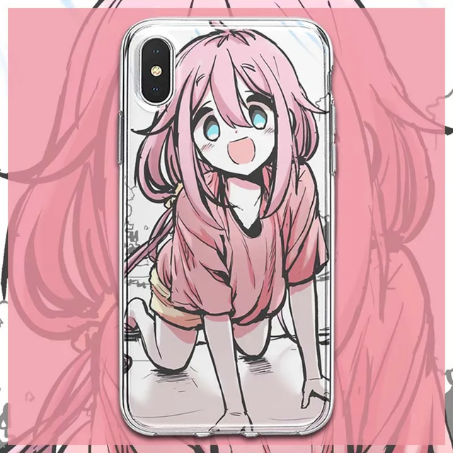 Ins Anime Pink hair Girl Phone Case For iPhone 16 PRO MAX 15 14 13 12