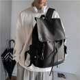 thumbnail image 1 of Ins Backpack Locomotive Large-Capacity School Bags Large-Cover Student Schoolbag,Black, 1 of 2