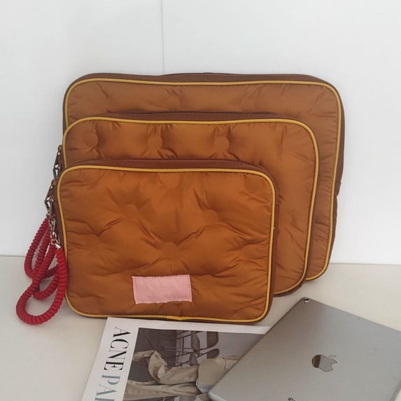 Ins Brown Laptop Sleeve Case 11 13 14 16 Inch Notebook Travel Carrying Bag for Macbook Air Pro 14 Inch Case Computer Bag Women (brown,16inch)