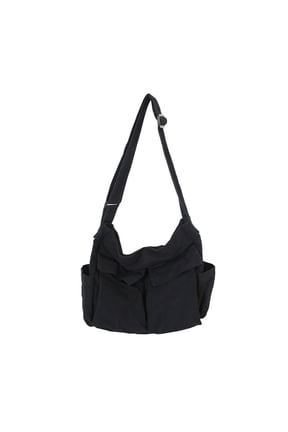 Ins Canvas Messenger Shoulder Bag Unisex Large Capacity School Tote
