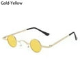 thumbnail image 1 of Ins Fashion Hip Hop Women Men Candy Color Shades Small Round Sunglasses Sun Glasses Punk GOLD-YELLOW, 1 of 1