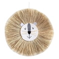 thumbnail image 1 of Ins Hand-Woven Cartoon Lion Tiger Straw Wall Hanging Craft Oranment Cotton Thread Weaving Round Tapestry Decorative, 1 of 4