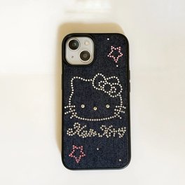 Wdaidj kawaii Lil' Hello Kitty flash Diamond phone case for iPhone