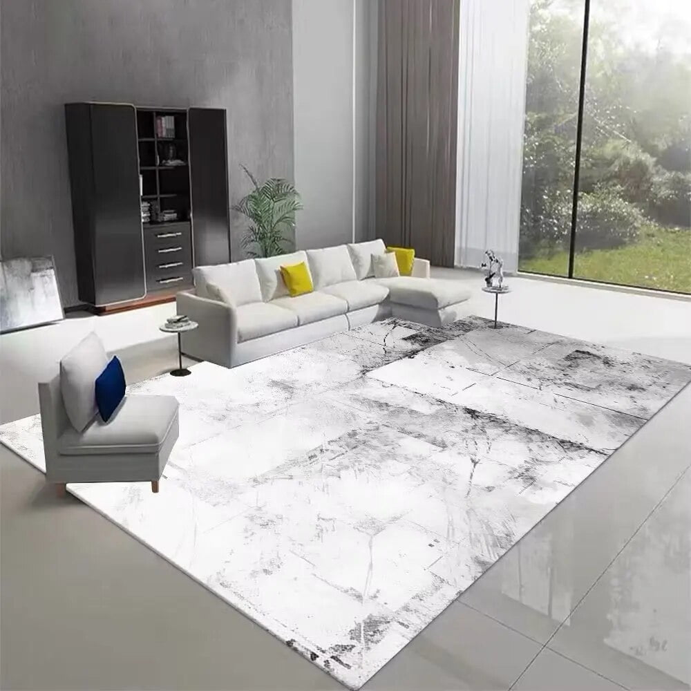 Ins Light Luxury Abstract Living Room Carpet Nordic Household Decoration Study Sofa Rugs Bedroom