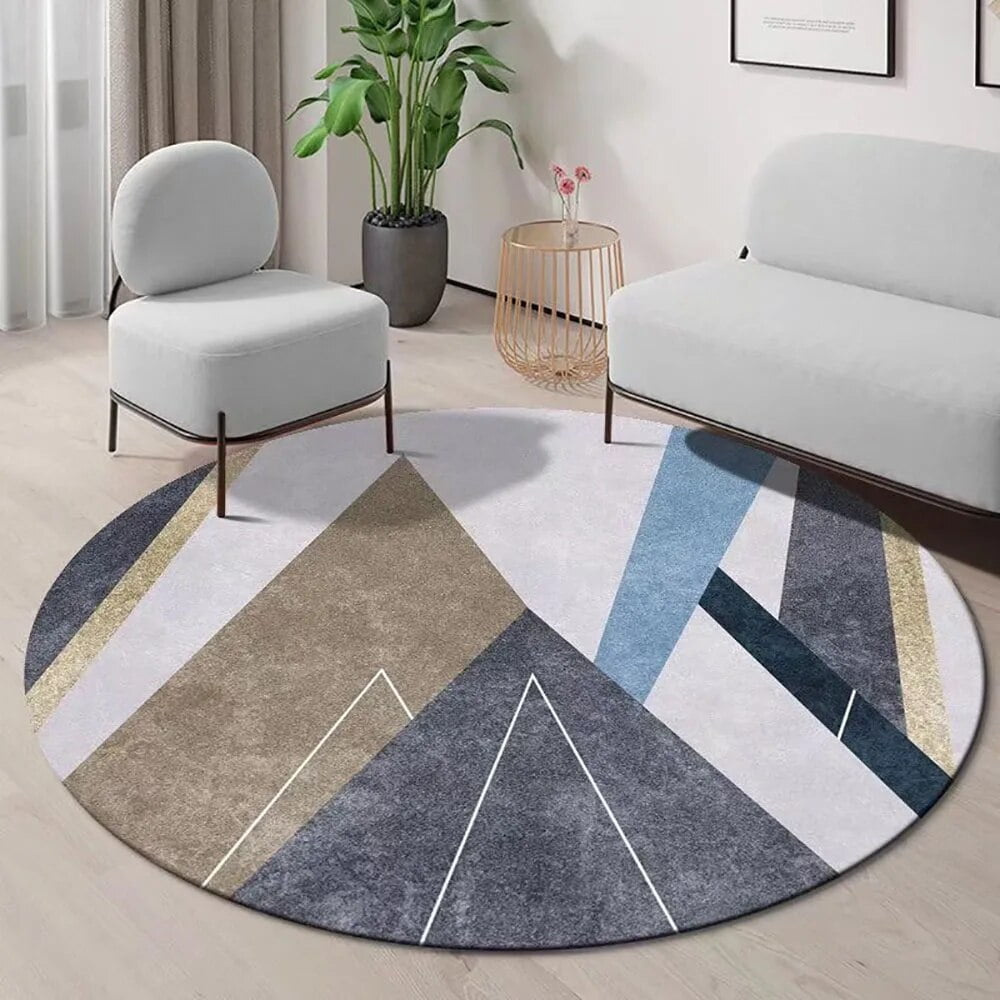 Ins Light Luxury Round Carpets Living Room Large Area Carpet High Quality Rugs for Bedroom Home