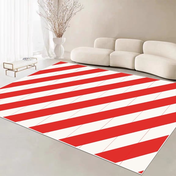 Ins Modern Plaid Living Room r Carpet Red Geometric Lounge Sofa Side Carpet Soft Washable Rugs for Bedroom Light Luxury Mat
