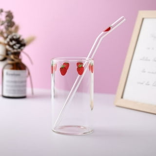 Kawaii Strawberry Glass Water Cup Heat-Resisting Water Pot Milk Coffee  Juice Drinking Glasses Water Jug Glass Bottle Mugs